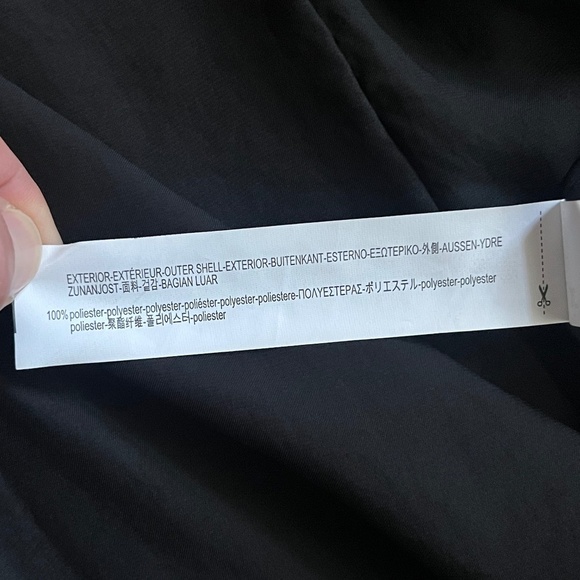 Bershka Double Breasted Black Blazer w/ Ruched 3/4 Length Sleeves Size Large - Picture 7 of 8